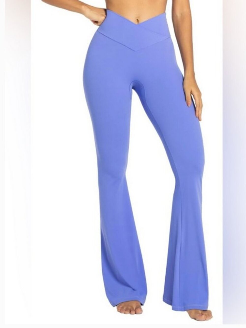 sunzel High Crossover Waist Flare Leggings